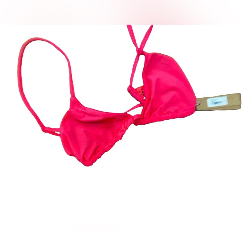 SKIMS Hot Pink Triangle Bikini Top